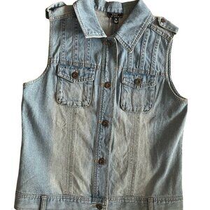 Lisa Denim Vest 2 tone Size PM